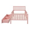 NicBex Twin/Full Wooden Platform Bed Frame with Storage Drawers & Guardrails,Modern Toddler Bed for Bedroom,Kids Room - 3 of 4