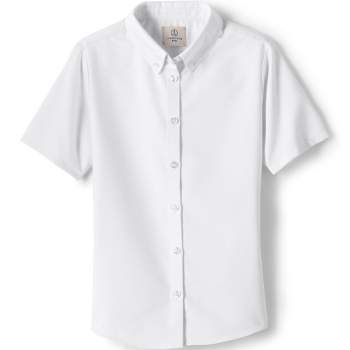 Lands' End School Uniform Kids Short Sleeve Oxford Dress Shirt