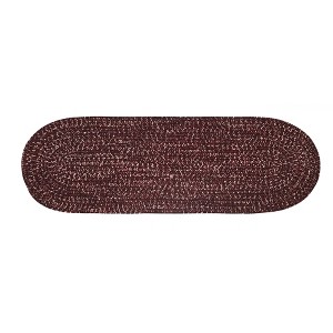 24" x 72" Chenille Tweed Collection Burgundy & Mauve Reversible Indoor Area Utility Runner Rug - Better Trends - 1 of 4