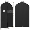 Mber 5-Pack 47" Garment Bags For Travel, Slim Zipper Suit Bag Travel, Garment Bags For Hanging Clothes with Clear Card Slot, Black - 2 of 4
