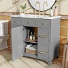 TIRAMISUBEST 36" Bathroom Vanity with Ceramic Sink,Soft Close Doors,Adjustable Shelves,3 Drawers,Including Double-Depth Drawer - 3 of 4