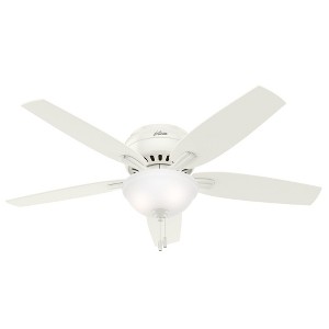 Hunter Newsome 52" Lighted Ceiling Fan Fresh White Finish - 1 of 1
