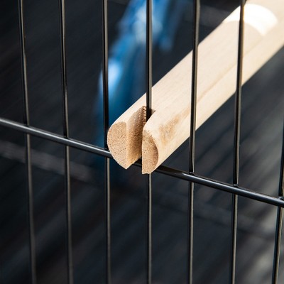 PawHut Green 55" Metal Double Bird Cage with Wheels