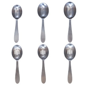 Darware Portion Control Serving Spoons (6-Piece Dining Set); w 1/4 Cup, 1/3 Cup, 1/2 Cup, and Slotted Spoons Too - 1 of 4