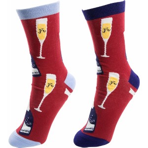 Pavilion Gift Company - Prosecco & Raspberries - S/M Unisex Socks - Socks - 1 of 4