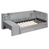 Merax Versatile Twin Size Upholstered Daybed with Built-In Side Table, Storage Drawers & Cabinets - 4 of 4