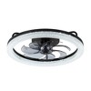 Airsurfer 19" Enclosed Ceiling Fan with Color-Changing LED Light, Black with Blue-Gray Blades, 7-Blade Fandelier, Remote Included - 2 of 4