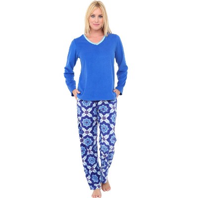 ADR Women's PJ Set, Fleece Pajama Pants & Top, Cozy PJs for, Lady Pajamas