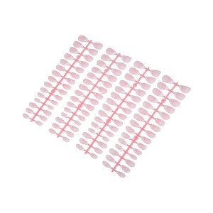 Unique Bargains French Almond Fake Nails White 4 Pcs - 1 of 4