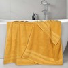 Ribbed Textured Border Zero Twist Cotton Medium Weight Towel Set by Blue Nile Mills - 2 of 4