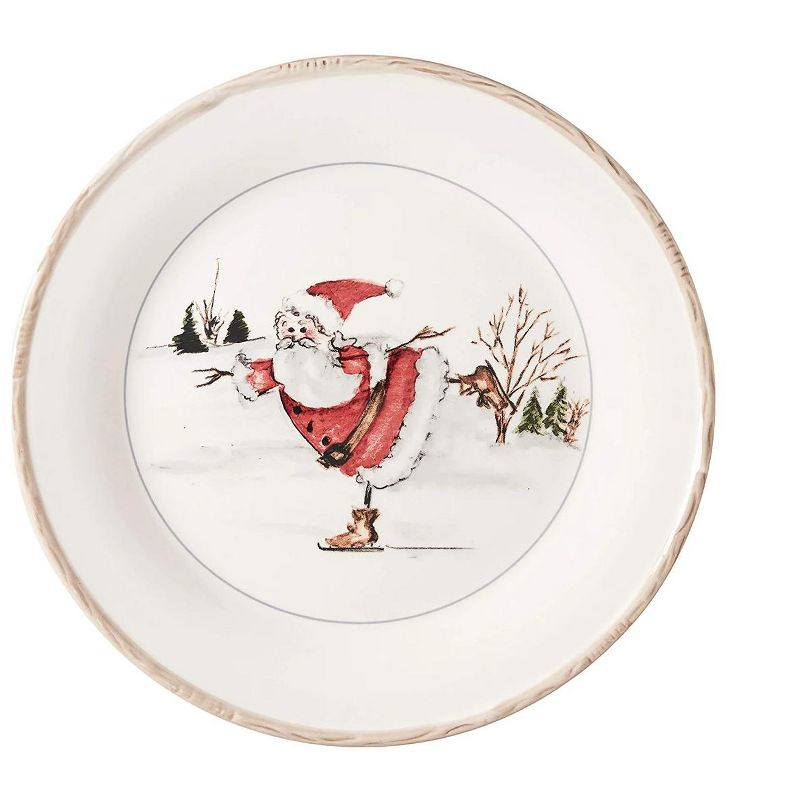 American Atelier Christmas Twig Holiday Dinner Plate, Set of 4, Holiday-Themed Special Occasion Earthenware Multipurpose Dishes ,11 Inch, 1 of 4