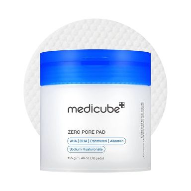 medicube Zero Pore Pad Korean Skincare - 5.46oz/70ct: Exfoliating, Soothing, Contains Lactic Acid, Facial Toner
