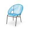 Modern Outdoor Rattan Chair Set – Sleek Design with Durable Iron Frame, Set of 2 - 3 of 4