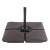 Sonkuki HDPE 200LBS Patio Offset Umbrella Base Filled With Sand or Water, Dark Brown - 2 of 4