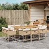 vidaXL Patio Dining Set Set of 10 Beige PE rattan 10-person Foldable - 2 of 4