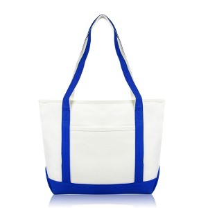 Dalix Daily Shoulder Tote Bag Premium Cotton - 1 of 4