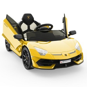 Licensed Lamborghini 12V Electric Ride-On Car, Parent Remote, 2-Speed Modes, LED Lights, Engine Sounds, Hydraulic Doors - 1 of 4