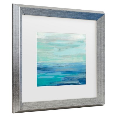Trademark Fine Art -Silvia Vassileva 'Sunset Beach Ii No Orange' Matted Framed Art