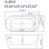 59" Acrylic Freestanding Bathtub, Contemporary Soaking Bathtub with Pop Up Drain & Overflow, Soaking Bath Tubs for Bathroom UPC Certified Black 1 - 4 of 4