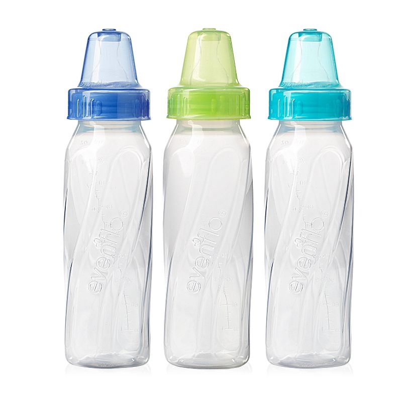 Evenflo Feeding Classic Clear Plastic Baby Bottles - 8oz, 2 of 9