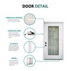Durable 36 in. x 80 in. Full Lite Decorative Glass Right Hand Inswing Fiberglass Front/Exterior Door- Finished White - 3 of 4