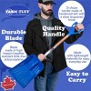 FARM-TUFF Durable Car and Trunk Multipurpose Shovel with Ash Hardwood Handle and Non Stick Plastic Blade, Blue, 10in - 2 of 4