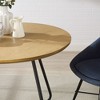 NicBex Modern Round Dining Table for 4 Seaters,Kitchen Table with Brown/Gray Tabletop for Kitchen,Oak/Gray - 4 of 4