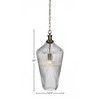 Toltec Lighting Carina 1 - Light Pendant in  New Aged Brass with 11" Clear Ribbed Shade - 2 of 2