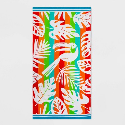 Photo 1 of 2 PACK- Striped Palm Printed Beach Towel - Sun Squad