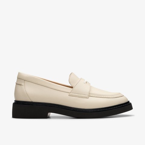 Обувь Clarks Womens Splend Edge Cream Leather Shoes 7.5 Medium