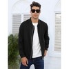 Men's Bomber Jackets Faux Suede Lightweight Flight Jacket Zip Up Active Coat - 2 of 4