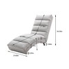 Gulches Linen Massage Chaise Lounge Ergonomic Tufted High Density Foam Side Storage Pocket Easy Assembly For Office Living Room Bedroom Light Gray - 2 of 4