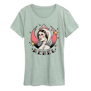 Women's - Star Wars - Leia Tattoo Short Sleeve Graphic T-Shirt - 1 of 3