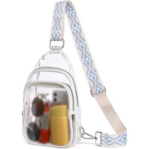 Clear Bag for Stadium Events, Clear Crossbody Bag, Small Transparent Purses - 1 of 4