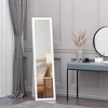 HOMCOM Full Length Glass Mirror, Freestanding or Wall Mounted Dress Mirror for Bedroom, Living Room, Bathroom, White - 2 of 4