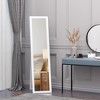 HOMCOM Full Length Glass Mirror, Freestanding or Wall Mounted Dress Mirror for Bedroom, Living Room, Bathroom, White - image 2 of 4