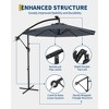 10FT Offset Patio Umbrella,  UPF 50+, Easy Tilt, 8 Ribs for Backyard, 360° Rotating Cantilever Hanging Umbrella for Pool, Deck, Garden - 2 of 4