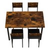 Okak 5-Piece Industrial Style Counter Height Dining Table Set & Chairs for Kitchen,Dining Room,Metal & Wood Dinette Set for Breakfast - 4 of 4
