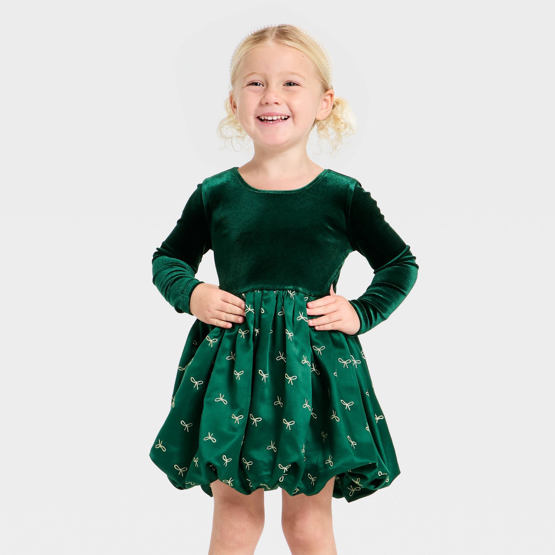 Toddler Girls' Audrey Camille Bow Tutu Dress - Jade Green