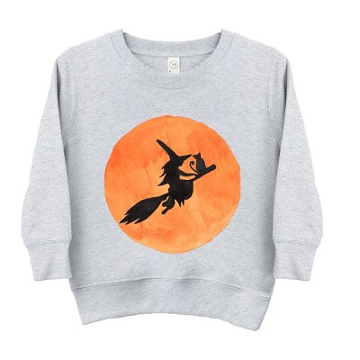 The Juniper Shop Watercolor Witch On Broom Toddler Graphic Sweatshirt