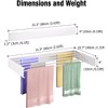 Wall Mounted Clothes Drying Rack Folding Indoor, Foldable Laundry Drying Rack Collapsible Invisible Space Saving Retractable Towel with Wall Template - 2 of 4