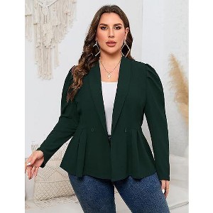 Clearlove Women Casual Blazer Open Front Long Sleeve Work Office Cardigan Jackets - 1 of 4