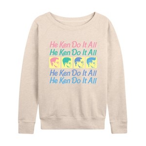 Women's - Barbie - He Ken Can Do It All Stacked Lightweight French Terry Slouchy - 1 of 4