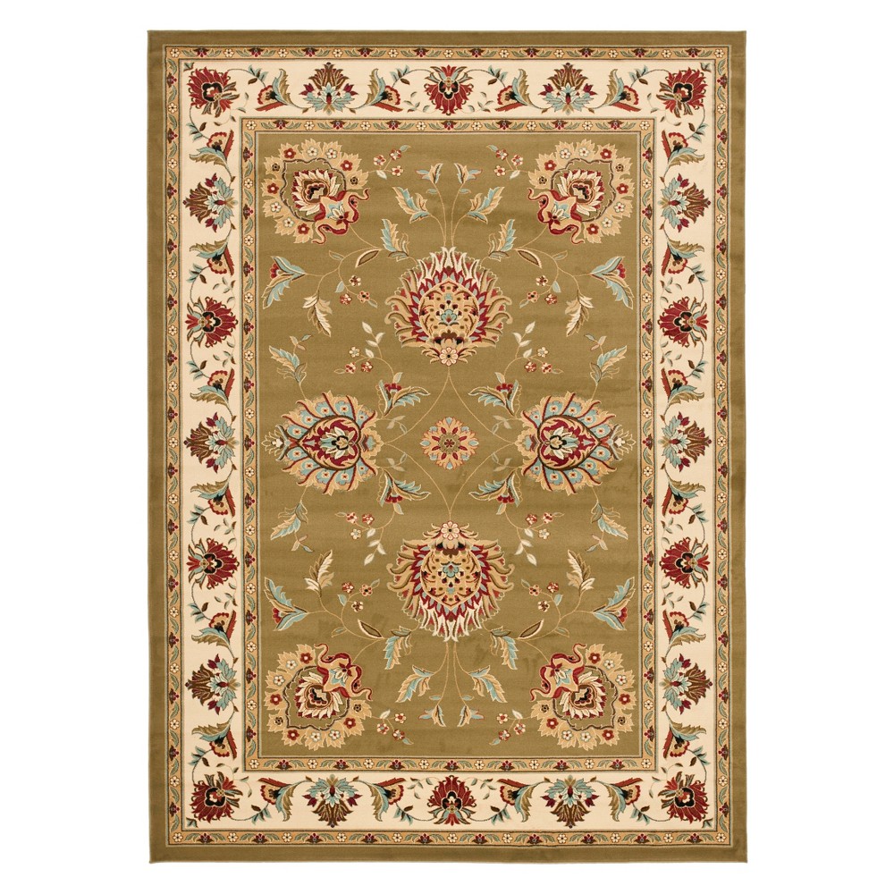 8'9inx12' Susana Floral Loomed Rug Green/Ivory - Safavieh