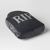 13"x9" 'RIP' Tombstone Novelty Shaped Throw Pillow Black - Hyde and EEK! Boutique™ - 3 of 4