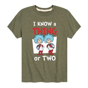 Boys' - Dr. Seuss - I Know A Thing Or Two School Short Sleeve Graphic T-Shirt - 1 of 4
