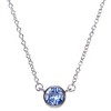 Pavilion Gift Company - Liza Birthstone September Sapphire - 17"-18.5" Necklace with 0.25" Crystal Pendant made from Austrian Crystals - Necklaces - 4 of 4