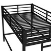 NicBex Twin Size Metal Loft Bed Frame with Optional Shelves,Ladder&Full-Length Guardrails,Space-Saving Loft Bed for Kids,Teens,350lbs Max,Black - 4 of 4