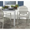 Valdez Stackable Arm Chair Indoor/Outdoor (Set Of 2) - FOX5205 - Grey - Safavieh - 3 of 4