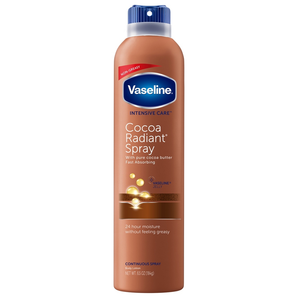 Vaseline Intensive Care Cocoa Radiant Spray Moisturizer Cocoa Butter - 6.5oz